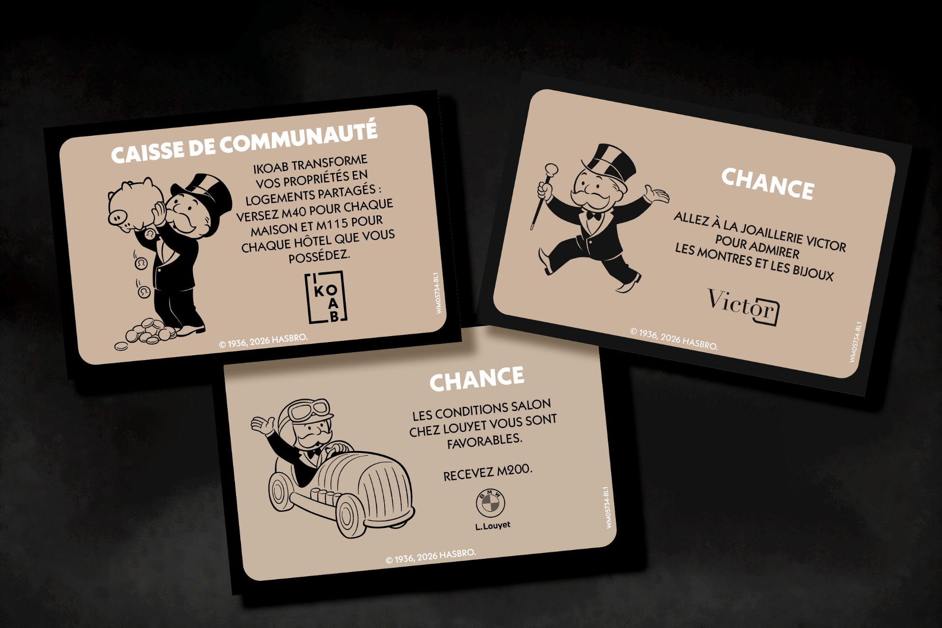 Cartes Chance et Caisse de Communauté de l'édition Charleroi